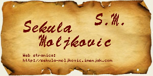Sekula Moljković vizit kartica